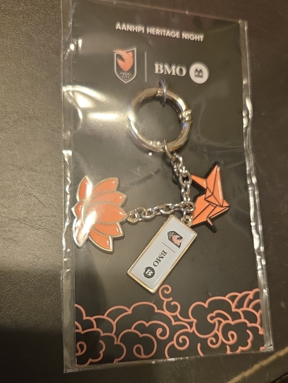 Angel City Pink Enamel Keychain